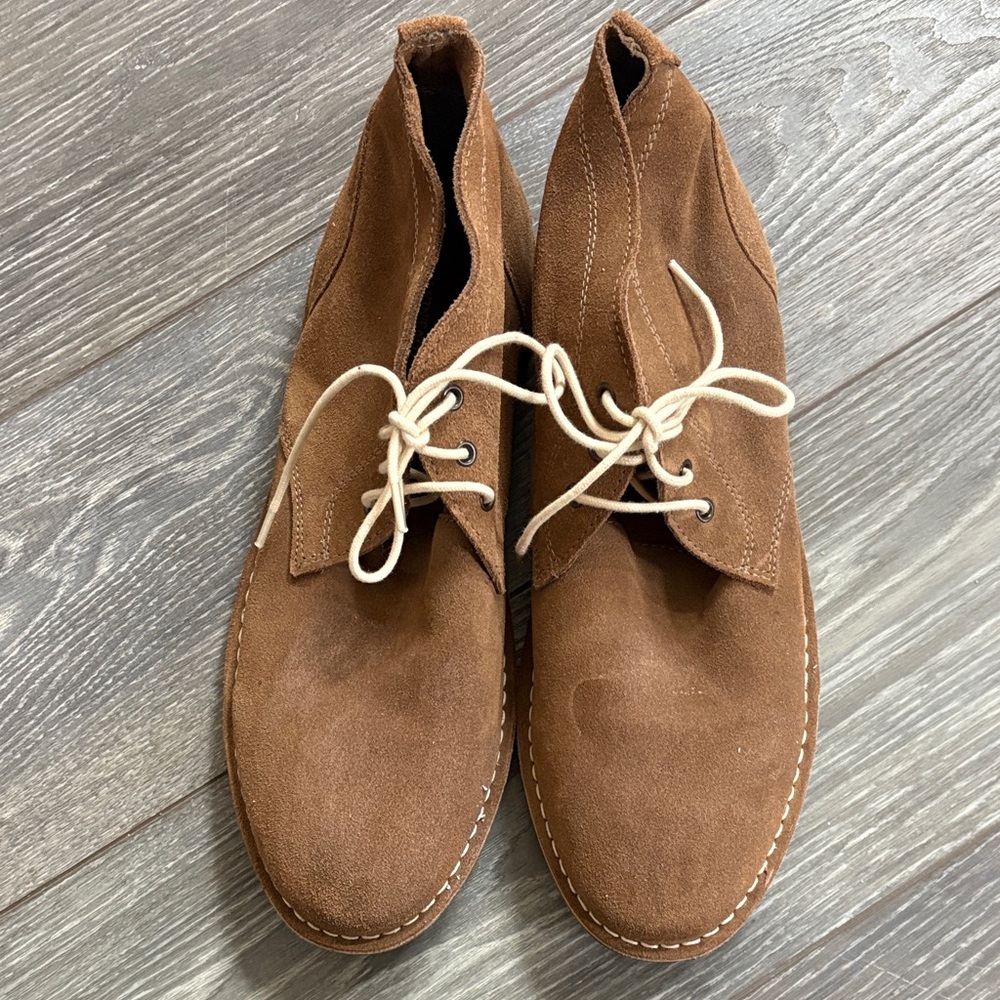 Men's Brown Suede Lace-Up Boots
